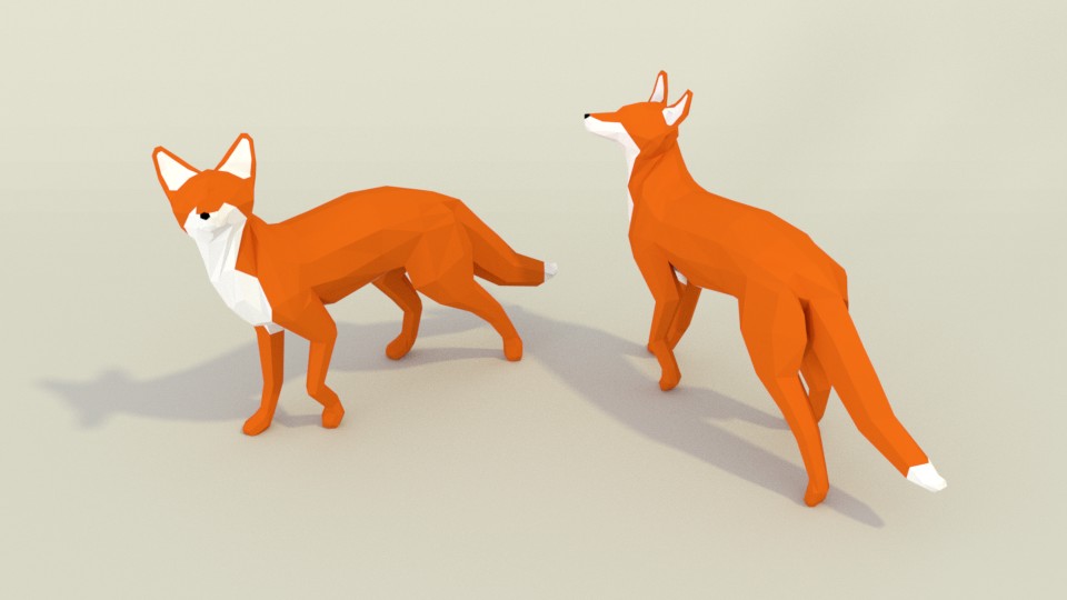 Low Poly Fox preview image 1